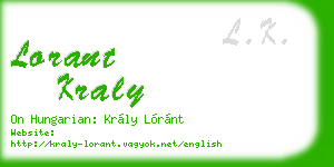 lorant kraly business card