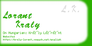 lorant kraly business card